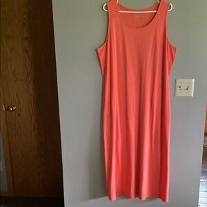 Coral Sleeveless Maxi Dress